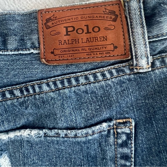Polo Ralph Lauren Denim Shorts Jean Cut Off  Distressed Size 30 (0534) - Picture 12 of 12